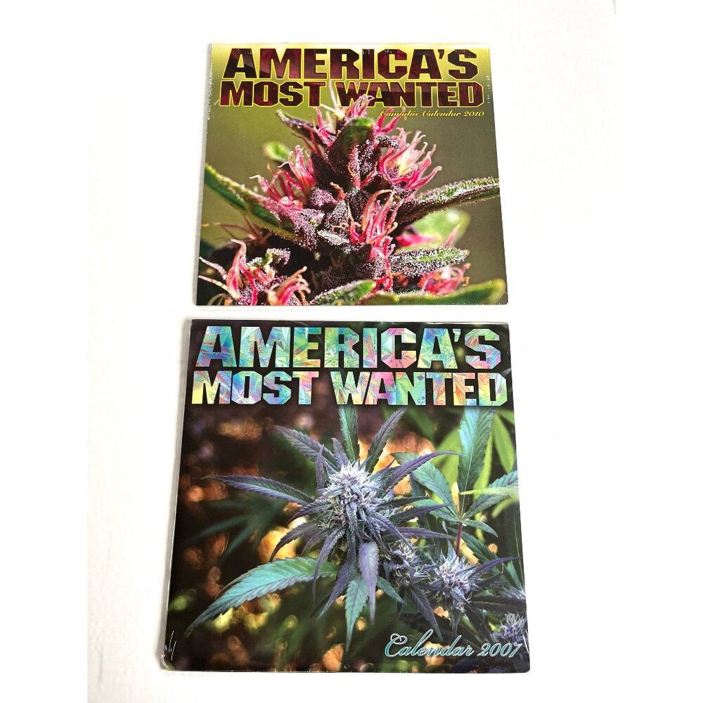 Bundle 2 New VTG Wall Calendar America's Most Wanted Weed Cannabis Strains